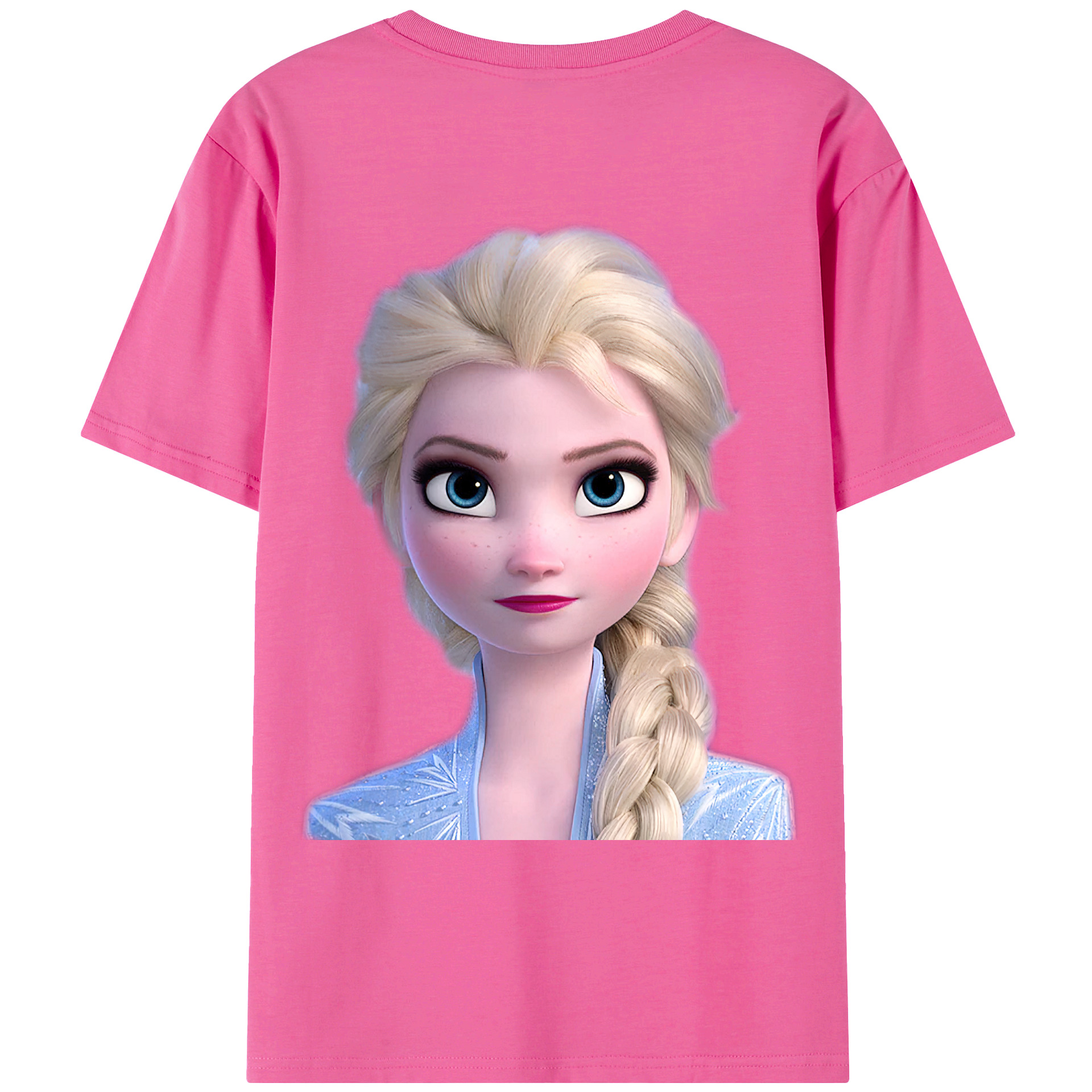 （画像用） アナと雪の女王 アンナ エルサ Frozen Anna Elsa レディース半袖Tシャツ(バックプリント)